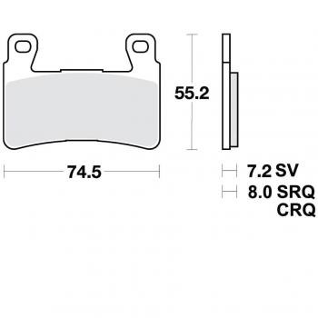 Juego de pastillas de freno TRW Lucas Racing MCB703CRQ - sin homologación para carretera