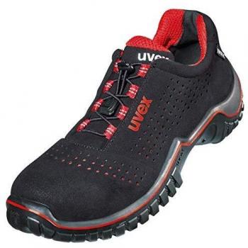 Uvex Motion Style - Zapato de Seguridad S1 SRC ESD - Rojo-Negro, Talla:44