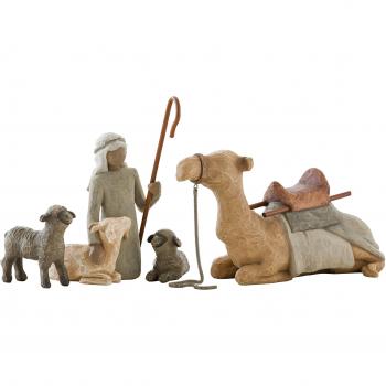 Willow Tree Shepherd and Stable Animal Figurines