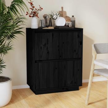 Aparador de madera maciza de pino 60x34x75 cm, Mueble de Almacenaje de Salón, Armarios con Puertas, Cajón de Madera, Buffet para salón Moderno, Armario Auxiliar