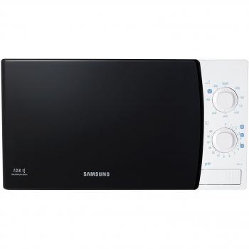 Samsung Ge711K/Xec - Microondas con grill de 20 L, interior de cerámica, 1100 W, color negro y blanco