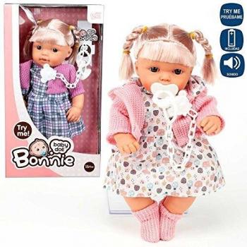 JUINSA-Muñeca 30 cm 12 Sonidos, Multicolor, Sin Talla