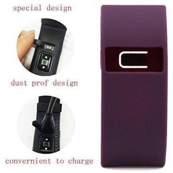Woodln Silicona Los Muñequera Case Band Cover para Fitbit Charge/Fitbit Charge HR with Anti-Dust Plugs