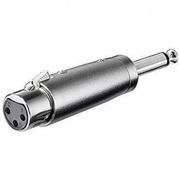 Wentronic 27451 6.35 mm 3 Pin XLR Gris Adaptador de Cable - Adaptador para Cable