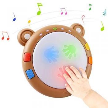 Tumama Juguetes electrónicos Musicales para bebés,Tambores iluminados para bebés Instrumentos Musicales para bebés Juguetes sensoriales para bebés Juguetes Musicales Regalo para bebés,niños pequeños