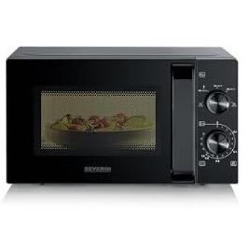 Microondas Severin 7790 Negro Acero Inoxidable 20L 700W con Función Temporizador