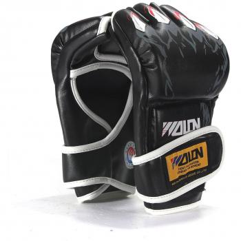 FamilyMall MMA W85118 - Guantes de boxeo de agarre negro negro