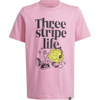 Camiseta infantil unisex adidas Positivity Table Graphic rosa