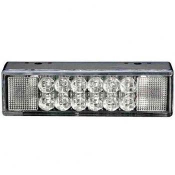 Luz de aviso estroboscópica azul HELLA 2XD 009 048-201 con soporte para montaje trasero