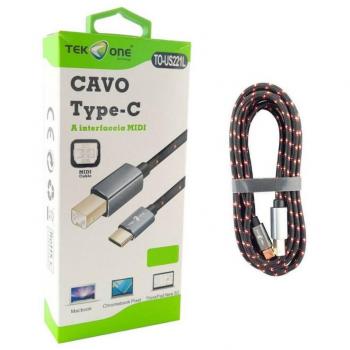 Cable USB Tipo C a Tipo B Interfaz MIDI 3 Metros