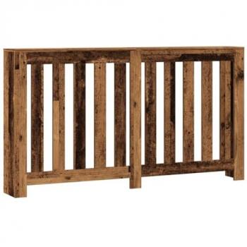 Cubierta de radiador de madera color envejecido 149x20x82 cm Marrón