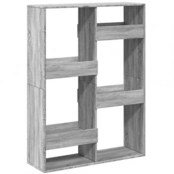 Estantería de madera de ingeniería gris Sonoma 100x33x135 cm