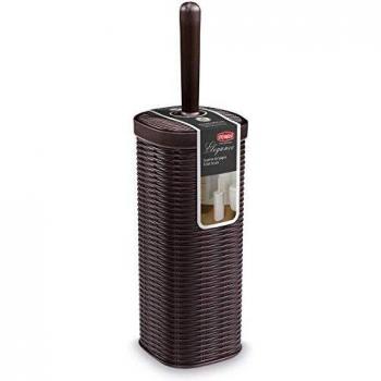 Stefanplast 2075916 Elegancia Escobillero Moka plástico 12 x 12 x 40 cm