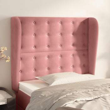 Cabecero con orejas de terciopelo rosa 103x23x118/128 cm Vidaxl Rosa