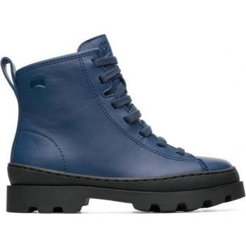 CAMPER Brutus Girls' Blue Smooth Leather Boots - Size 28 & 10.5