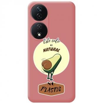 Funda de Silicona Líquida Rosa con Diseño Culo Natural para Huawei Honor X7b