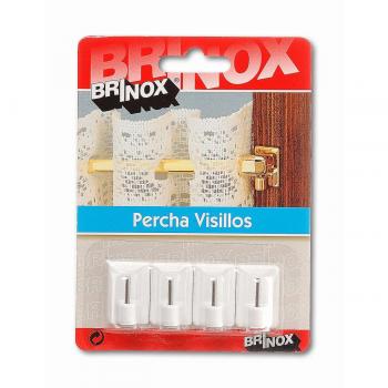Brinox Percha visillos, Blanco, Mediana