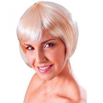 Peluca Seductora Rubia Corta con Flequillo de Rubie's