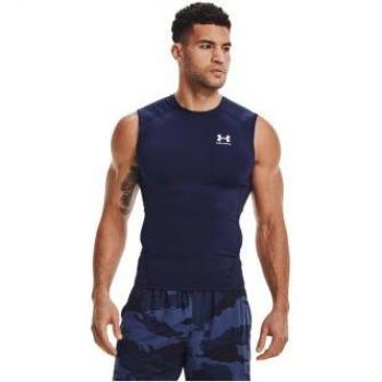 Under Armour Men's HeatGear Compression Sleeveless Tank Top - Dark Blue - Size L