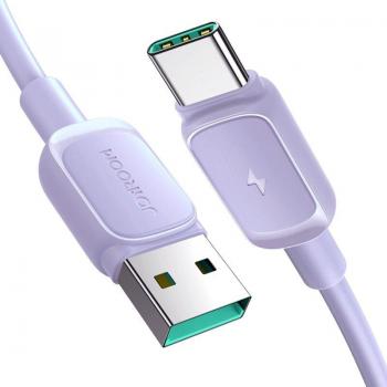Cable USB-A a USB-C Joyroom Color Series 3A, 1.2m - Púrpura