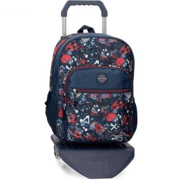 Mochila Escolar con Carro Movom Free Time 38 cm Marino Multicolor