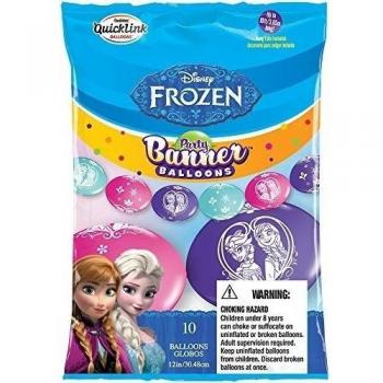 Party Banner Balloons 10 Count Disney Frozen QuickLink Banner Balloons, 12-Inch by Party Banner Balloons