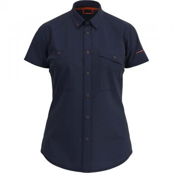 Camisa de Trabajo Ternua Ega de Manga Corta Azul Marino para Mujer