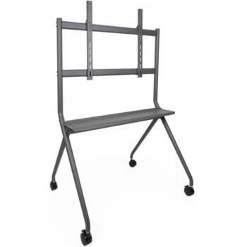 TooQ FS20205M-B Soporte de Suelo con Ruedas para TV 50-86, VESA Máximo 800x600, Carga Máxima 120kg, Gris