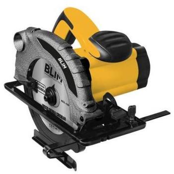 Sierra Circular Blim 185mm 1300W 4500rpm Empuñadura Ergonómica Salida de Extracción de Polvo Color Amarillo