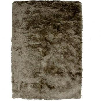 Alfombra de Pelo Largo Extra Suave Moderna 120 x 170 cm Beige Oscuro