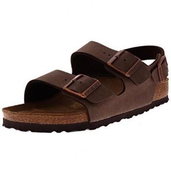Birkenstock Milano Mocha Regular Unisex Sandals - Size 43, Leather/Nubuck