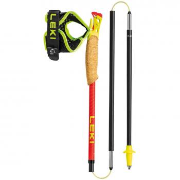Leki Ultratrail FX.One Superlite Folding Trail Running Poles 110cm - Bright Red/Neon Yellow/Natural Carbon