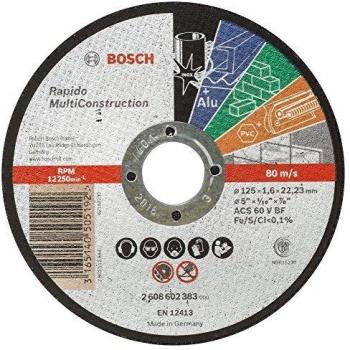 Bosch 2608602383 - Disco de corte recto Multi Construction 125 mm 22 23 mm 1 6 mm