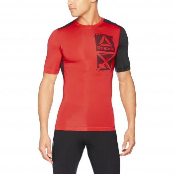 Reebok Actvchl Graphic Comp TEE Camiseta, Hombre, Rojo