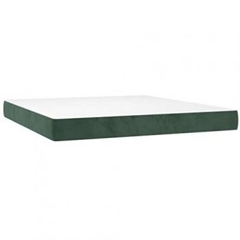 Colchón muelles ensacados terciopelo verde oscuro 160x210x20 cm