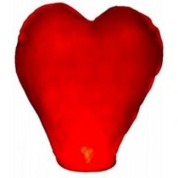 SKY LANTERN Lanterna cinese volante a forma di cuore rosso MONGOLFIERA MATRIMONIO FESTE