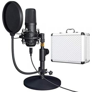 Kit de Micrófono USB Maono AU-A04TC con Funda de Vuelo - Negro