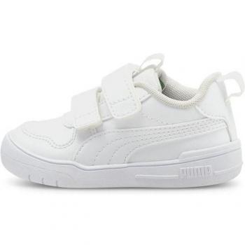 Zapatillas Infantiles Puma Multiflex SL V Blanco Cuero Sintético con Velcro