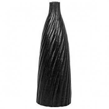 Jarrón Decorativo Hecho a Mano Cerámica Negra 45 cm Florentia