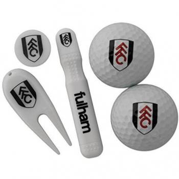 Fulham FC  - Set de Regalo de Golf, Color Negro/Blanco/Rojo