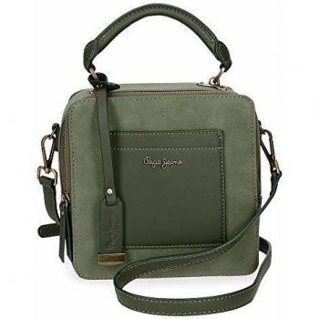 Pepe Jeans Lorain Bandolera Verde 20x20x10 cms Piel Sintética