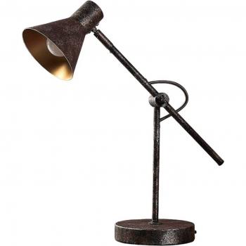 Lámpara de mesa Zera color óxido, metal, marrón, 1 llama, E14, para salón y comedor
