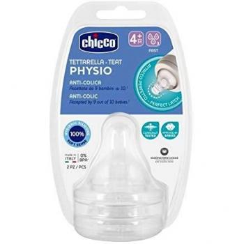 Chicco Physio Silicone Teat Fast Flow 4m+ 2-Pack