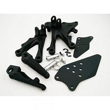 Soportes para reposapiés delanteros, color negro, compatibles con 2006 2007 2008 2009 2010 KAWASAKI ZX-10R