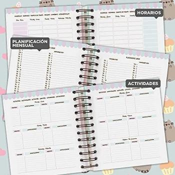 Agenda Escolar 2021 2022 Pusheen - Agenda Escolar 2021-2022 / Agenda 2022 dia por página - Agenda 11 meses desde Agosto de 2021 a Junio de 2022 │ Producto con licencia oficial - Agenda Erik