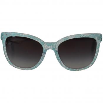 Dolce & Gabbana Blue DG4190 Lace Crystal Acetate Butterfly Sunglasses, UV Protection, Unisex, Green, Size: ONE SIZE