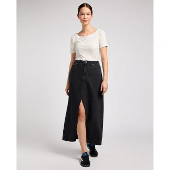 Lee Falda Vaquera Larga Negra Maxi Skirt