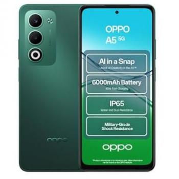Smartphone OPPO A5 5G 128GB Verde Aurora, 4GB RAM, Dual SIM, Pantalla 6.67, Android