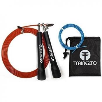 Cuerda para Salto de Velocidad con cuerda de repuesto extra - GARANTÍA DE POR VIDA - Ajustable Para Cualquier Estatura - Ideal para CrossFit y Boxeo