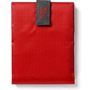 Roll'eat ® | Bolsa Merienda, Porta Bocadillos con Envoltorio Reutilizable, Porta Alimentos Ecológico sin BPA, Bolsa de Tela, Color Rojo - Boc'n'Roll Square